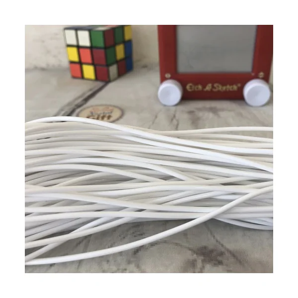Fils de scoubidou - Blanc (par 3)