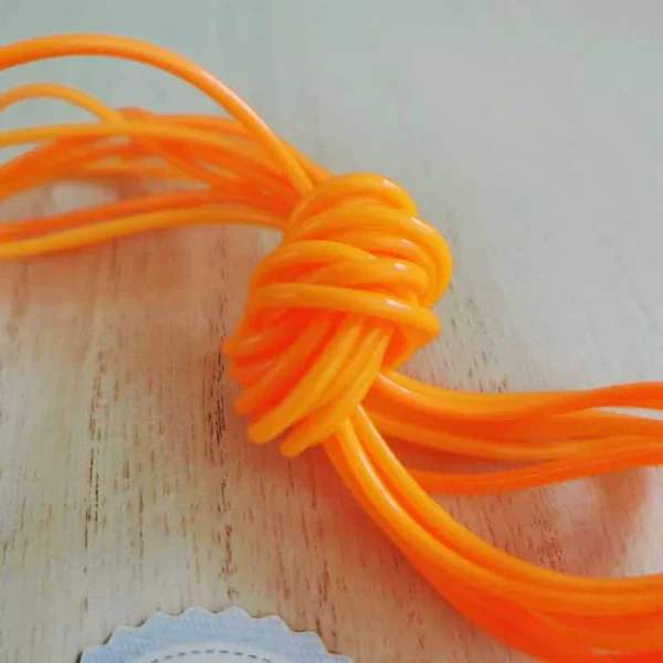 Fils de scoubidou - Orange pastel (par 3)