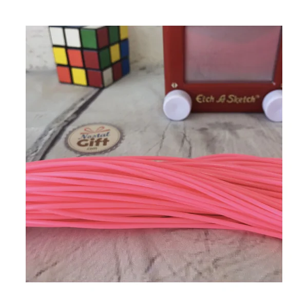 Fils de scoubidou - Rose fluo (par 3)