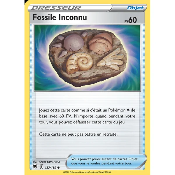 Fossile Inconnu 157/189