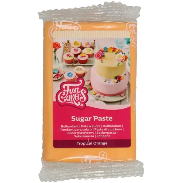 FunCakes Pâte à Sucre Orange Tropical - 250g