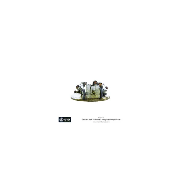 German Heer 7.5cm leIG 18 light artillery (Winter) - Bolt Action