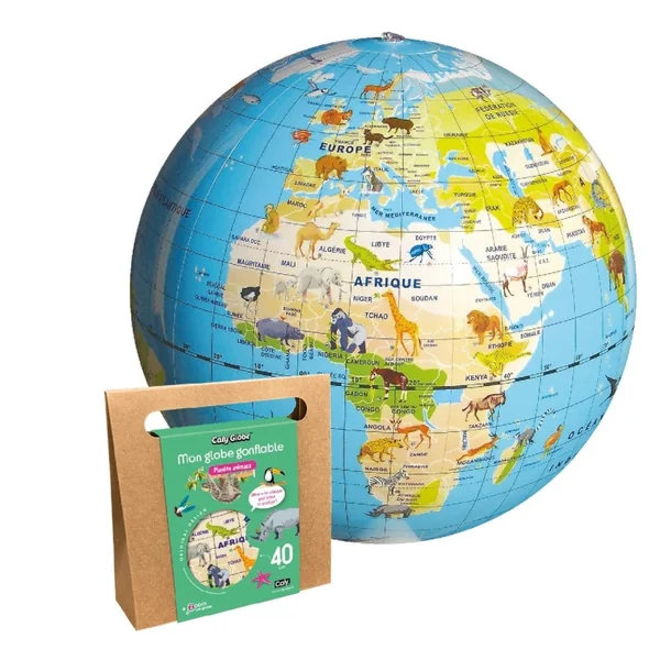 Globe Gonflable 30 cm - Animaux