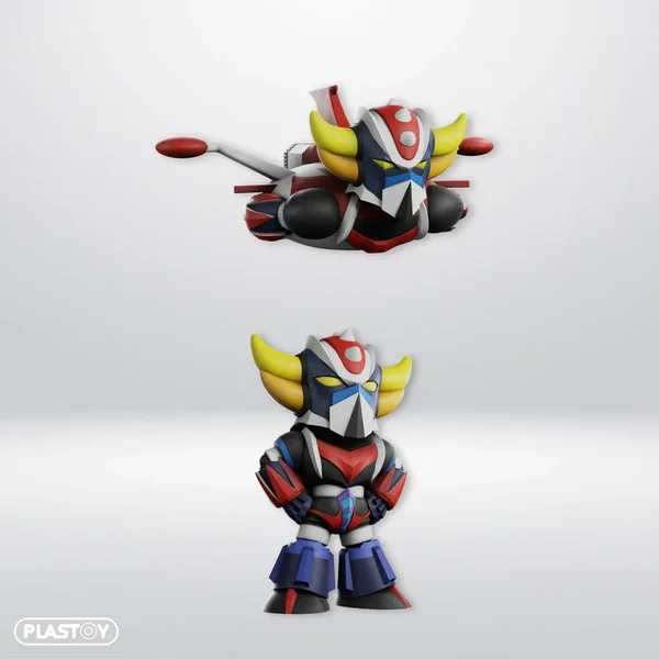 Goldorak - Pack 2 figurines soucoupe & Goldorak debout - Plastoy