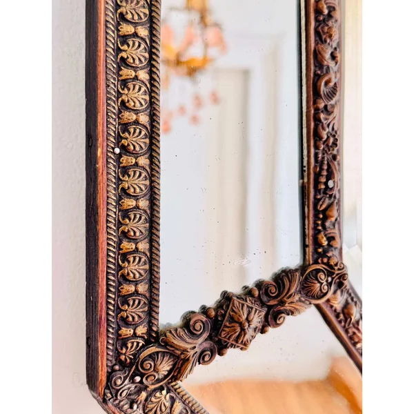 Grand miroir à parcloses octogonal XIXème
