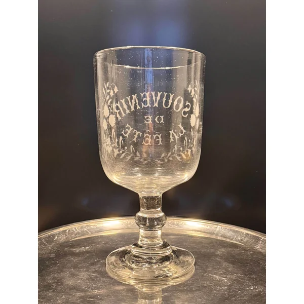 Grand verre à pied 1900 "Souvenir de la fête"
