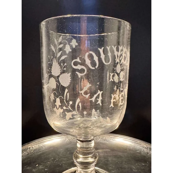 Grand verre à pied 1900 "Souvenir de la fête"