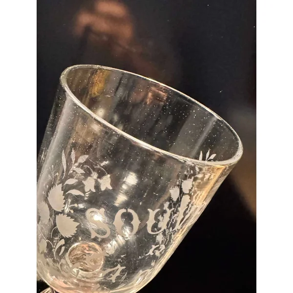 Grand verre à pied 1900 "Souvenir de la fête"