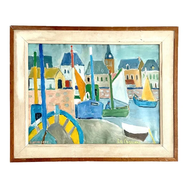 Grande peinture à la gouache "La Chaume"