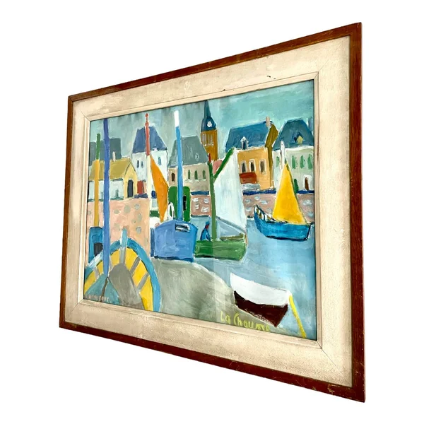 Grande peinture à la gouache "La Chaume"