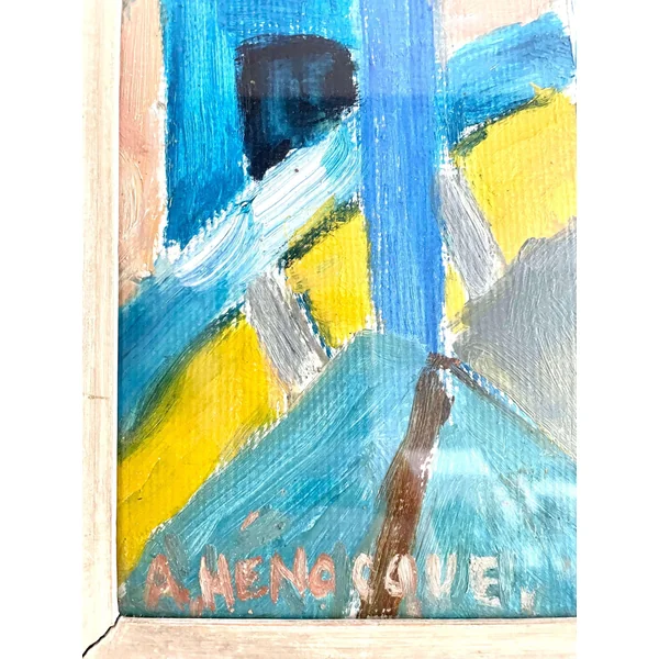 Grande peinture à la gouache "La Chaume"