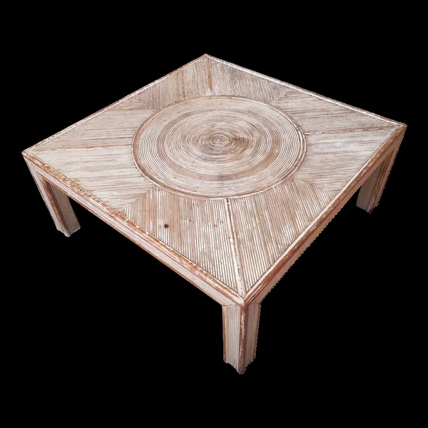 Grande table basse rotin