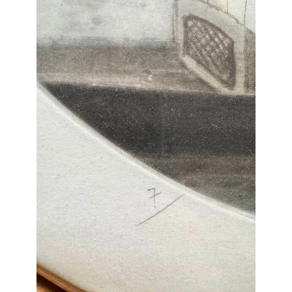 Gravure ancienne Art Déco signée Deligny