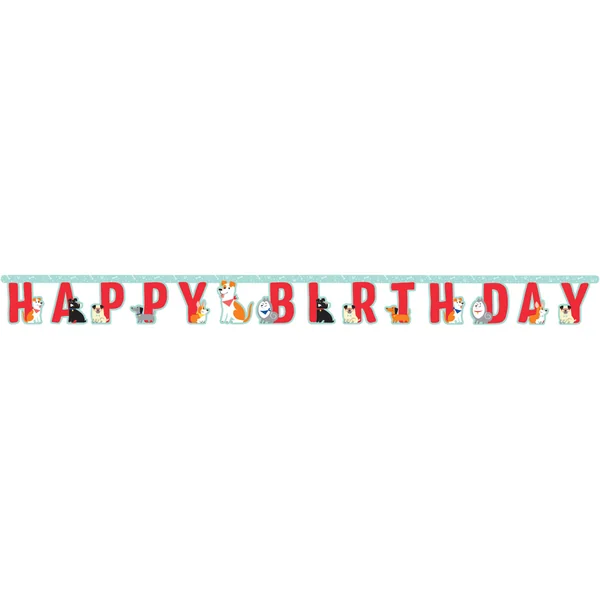 Guirlande Happy Birthday Dog Party