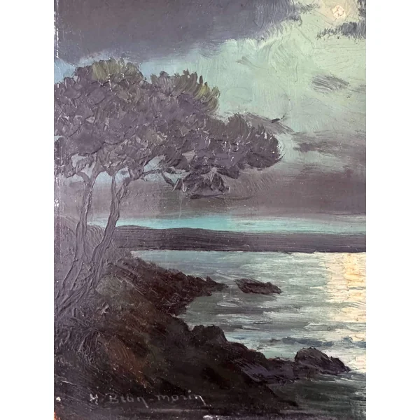 Henri Brun-Marin, paysage de bord de mer (XXème siècle)