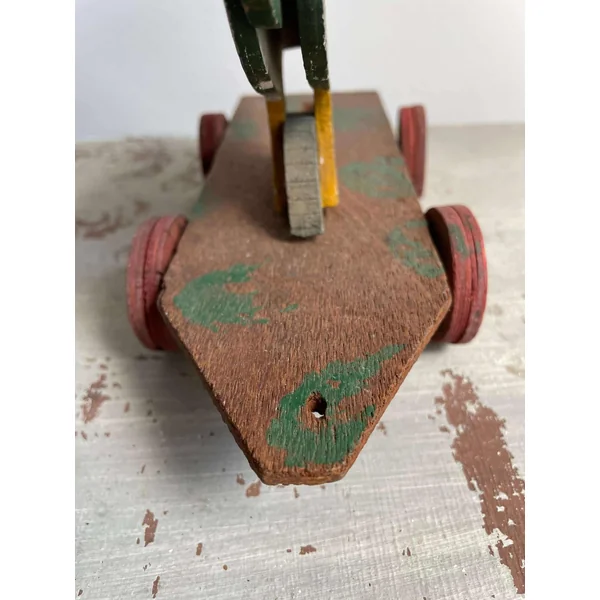 Jouet ancien canard à tracter en bois