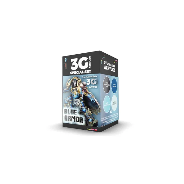 Kit de peintures acrylics wargame Armor bleu - AK