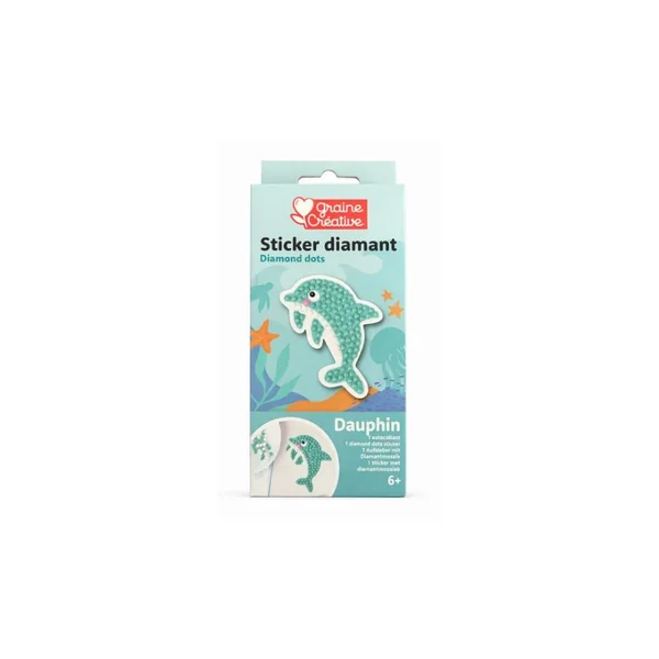 Kit mosaïque diamant Graine Creative Dauphin