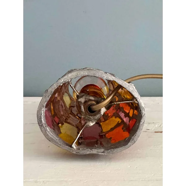 Lampe vitrail Merot, circa 1960