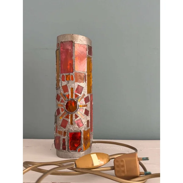 Lampe vitrail Merot, circa 1960