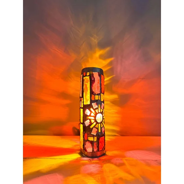 Lampe vitrail Merot, circa 1960