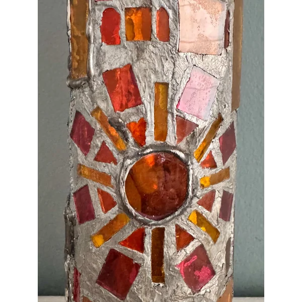 Lampe vitrail Merot, circa 1960