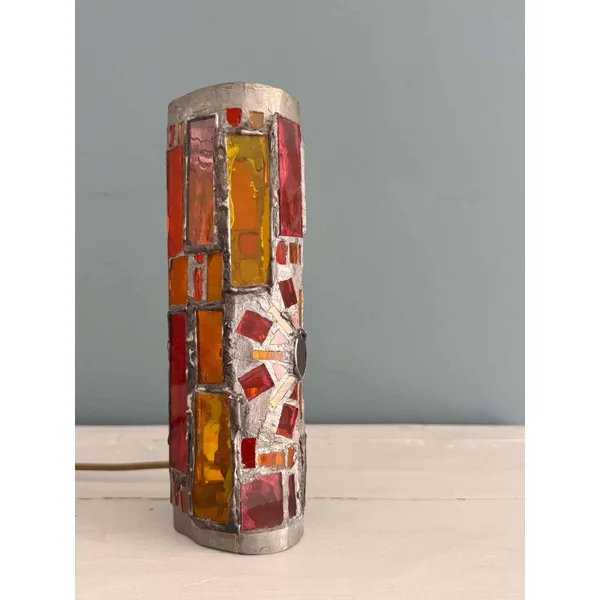 Lampe vitrail Merot, circa 1960