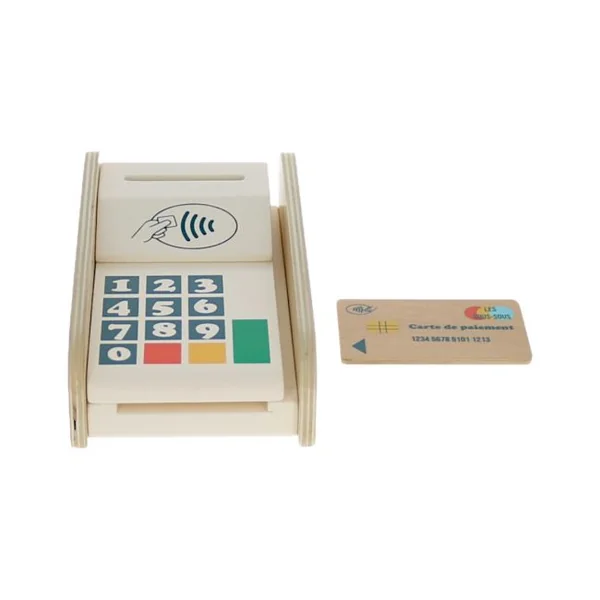 Machine à carte bancaire en bois