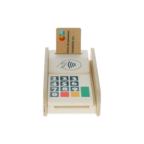 Machine à carte bancaire en bois