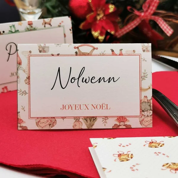 Marque place de Noël personnalisables à imprimer