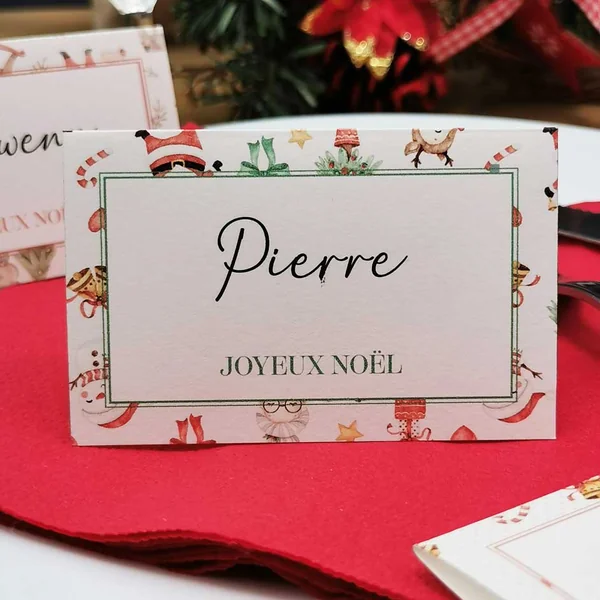 Marque place de Noël personnalisables à imprimer