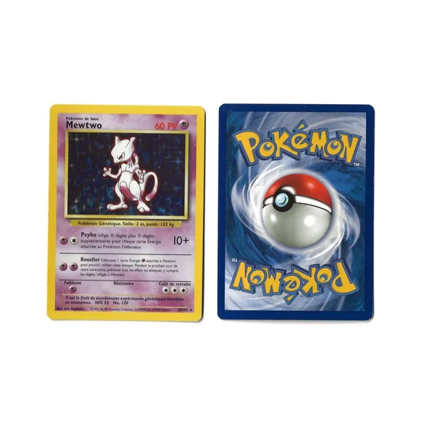 Mewtwo (3) 10/102 Set de Base Holo Unlimited Français Near Mint