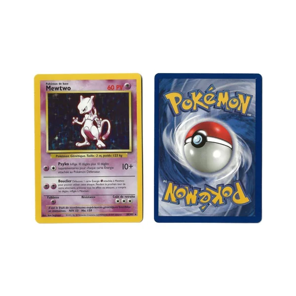 Mewtwo (5) 10/102 Set de Base Holo Unlimited Français Near Mint