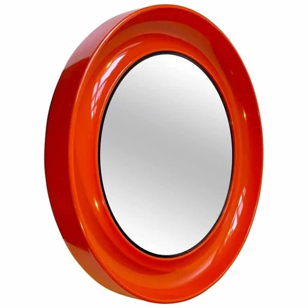 Miroir orange vintage 70s