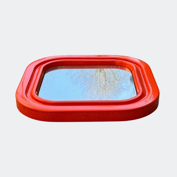 Miroir orange vintage pop 70s
