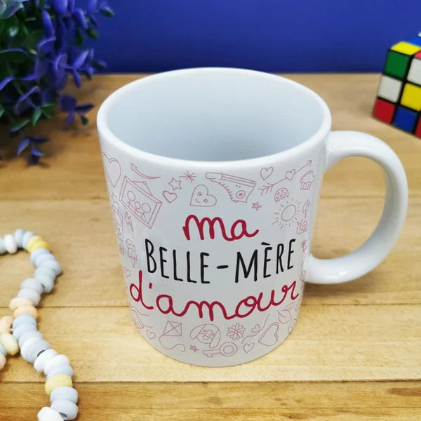 Mug "Belle-mère d'amour" - Cadeau pour anniversaire : belle mère