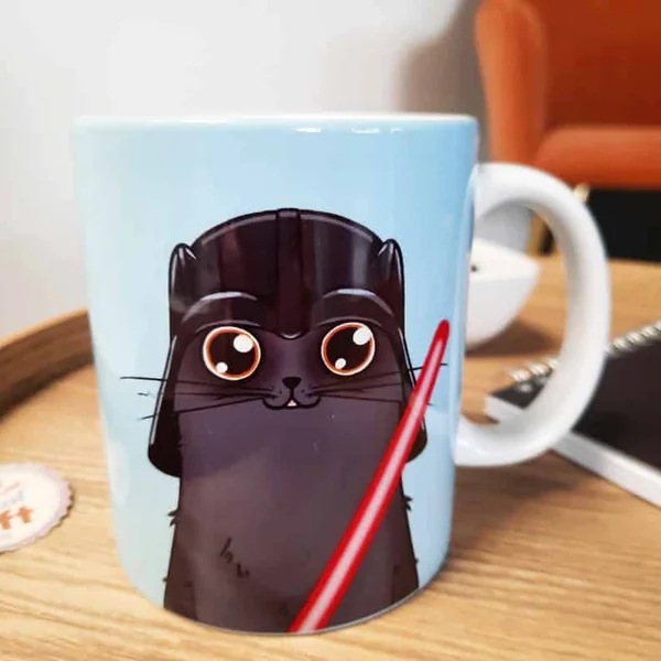 Mug bleu CatVador - Mug Cadeau Original