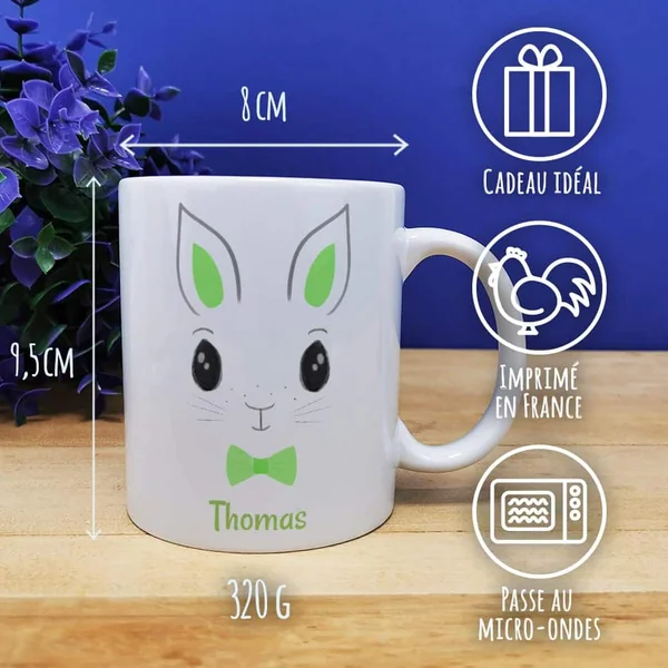 Mug lapin vert - Pâques