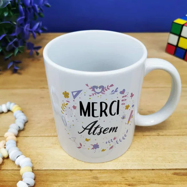 Mug "Merci Atsem" - collection florale