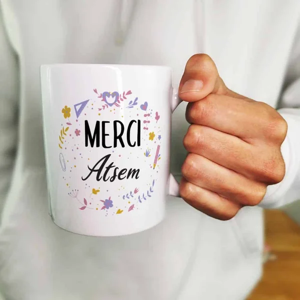 Mug "Merci Atsem" - collection florale