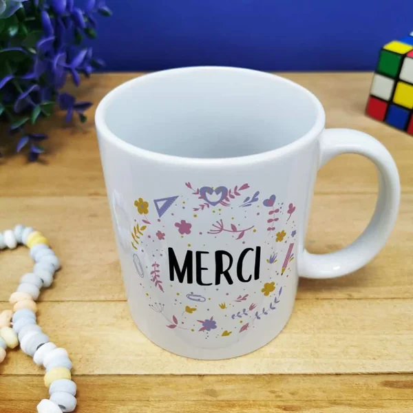 Mug "Merci" - collection florale
