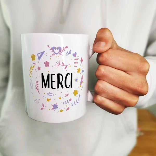 Mug "Merci" - collection florale
