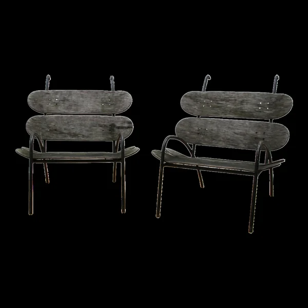 Paire de bancs design, Lucas