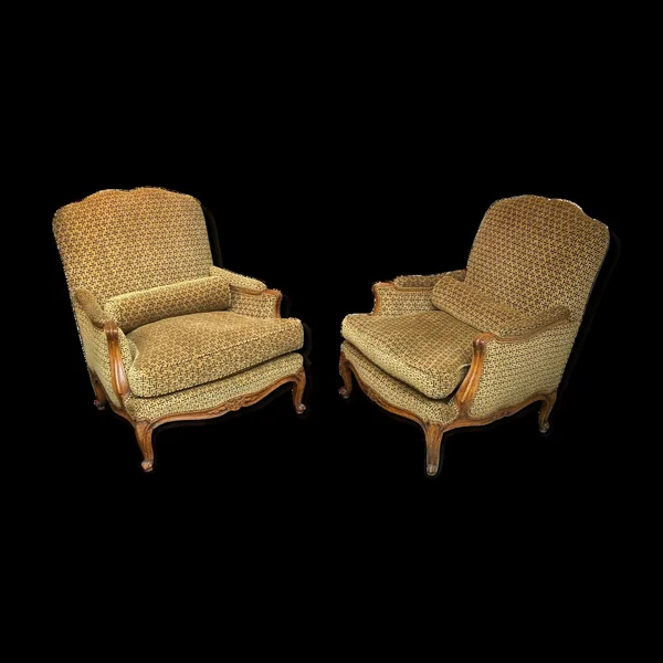 Paire de bergères basses