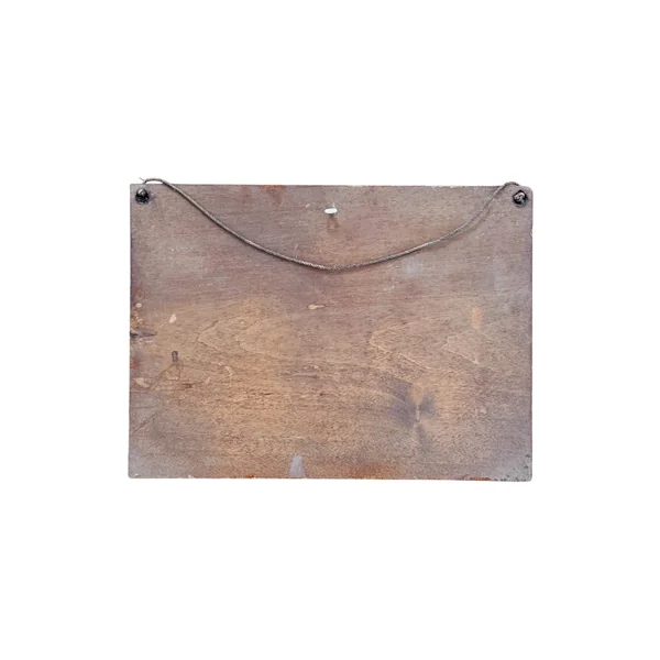 Panneau de bois pyrogravé et peint à la main