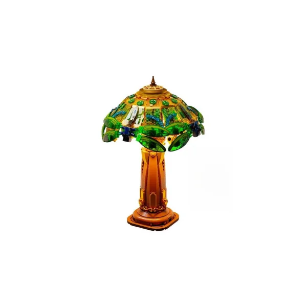 PANTASY - Rétro Stained Glass Table Lamp - Bloc de Construction 1067 pcs