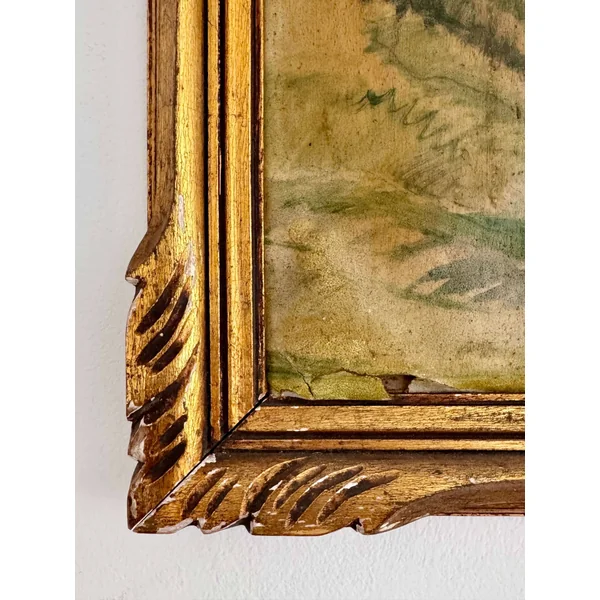 Paysage signé Auguste Gribouval (XXème)