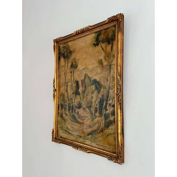 Paysage signé Auguste Gribouval (XXème)