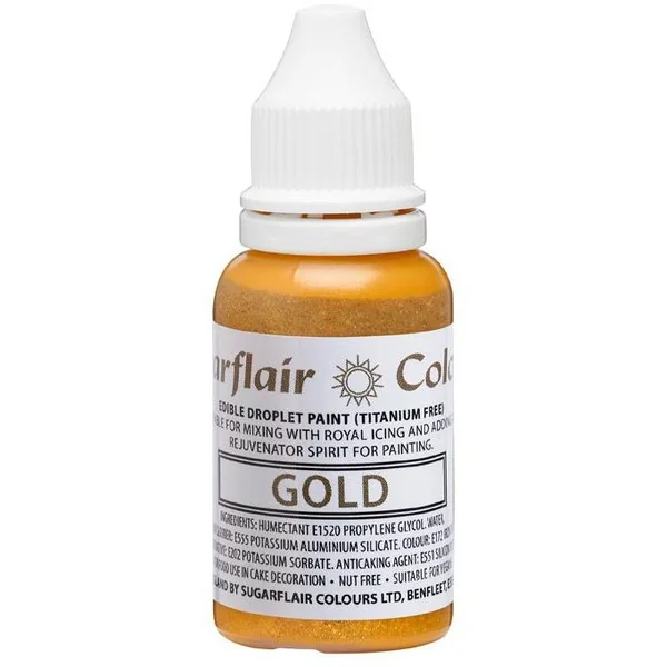 Peinture comestible Or - 14 ml