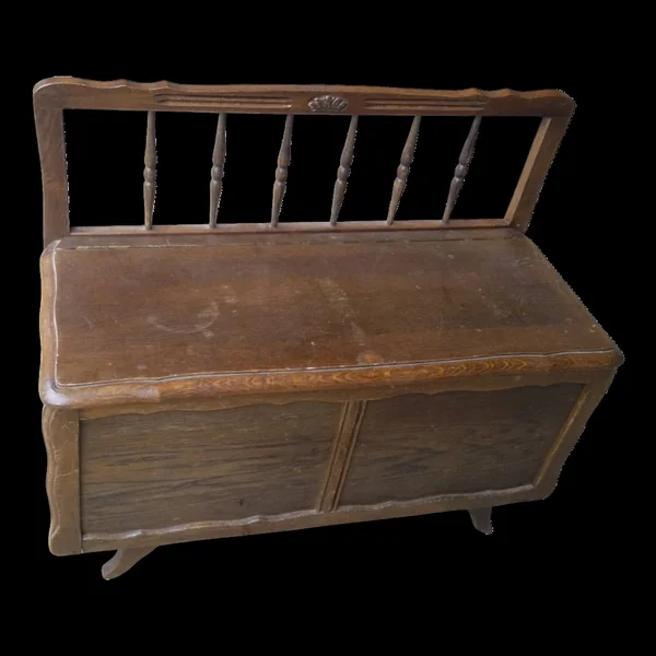 Petit Banc Coffre Chêne - XXè
